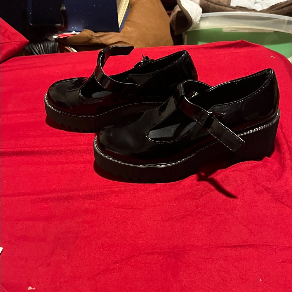 Madden Girl Black Platform Mary Janes - Picture 3 of 5